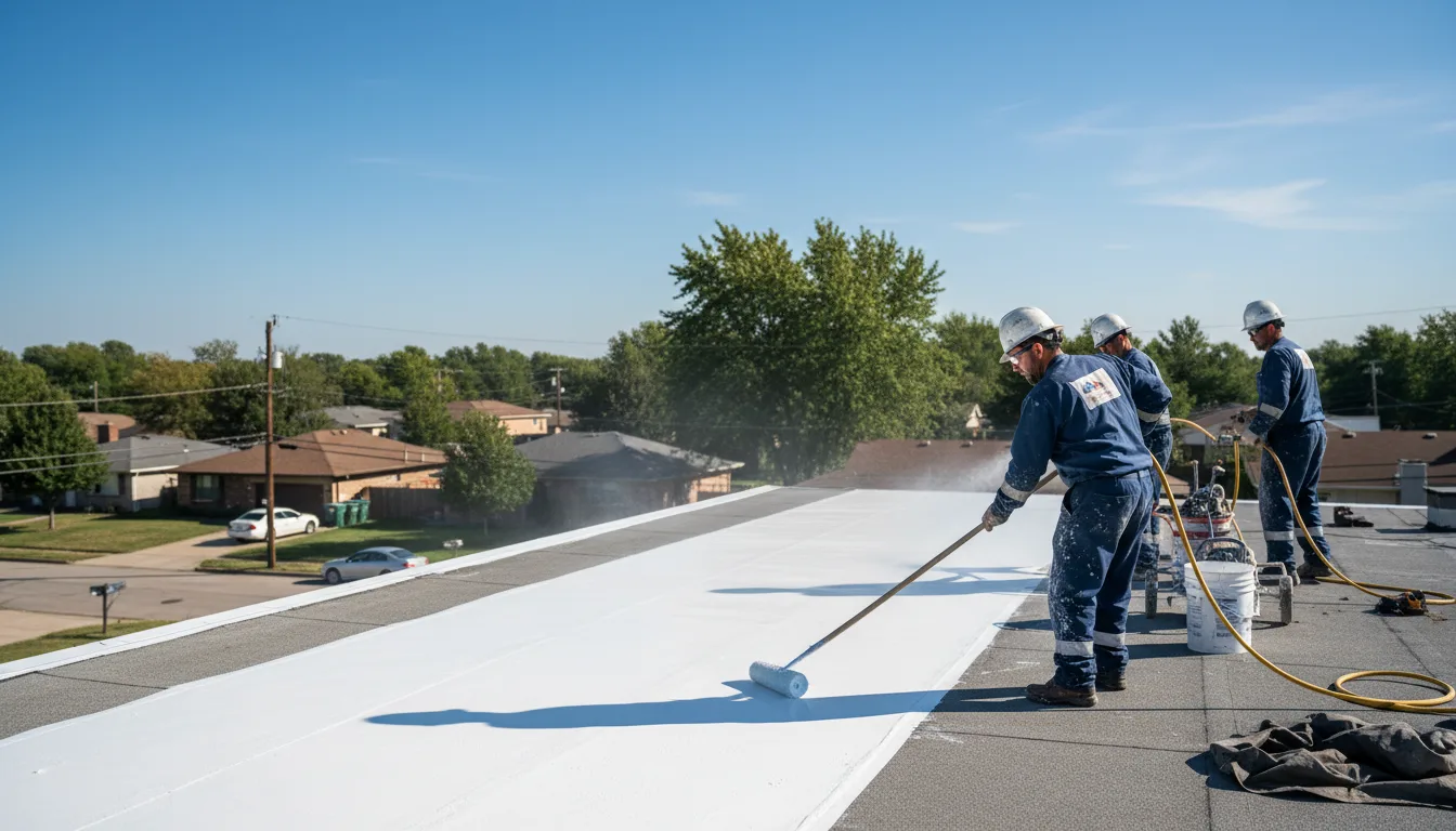 Commercial roof coating in Burkeville, TX near me